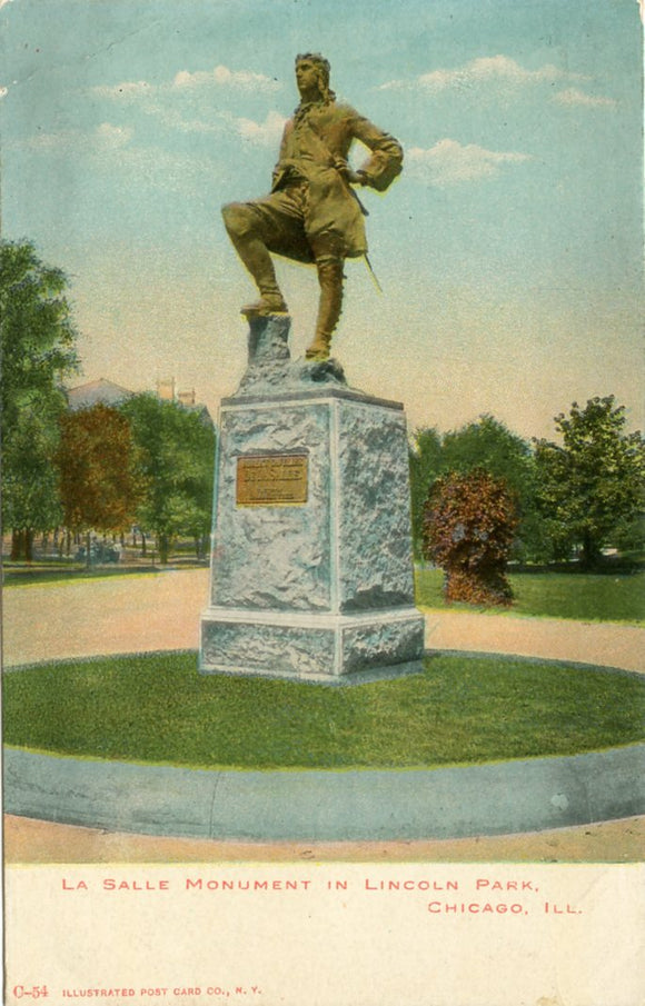 La Salle Monument in Lincoln Park, Chicago, IL-Carey's Emporium