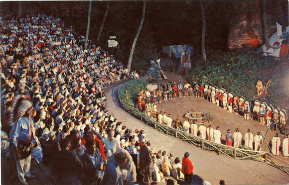 Audience and Opening Prayer, Stand Rock Indian Ceremonial, Wisconsin Dells, WI-Carey's Emporium
