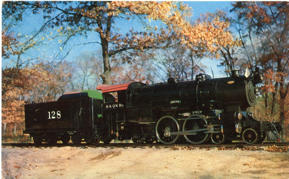 Riverside and Great Northern Railway, A R. and G. N. Ry. Steam Express Locomotive, Vintage 1907, at Wisconsin Dells, WI-Carey's Emporium