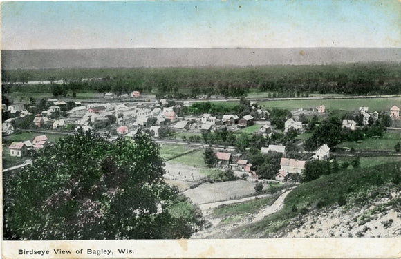 Birdseye View of Bagley, WI-Carey's Emporium
