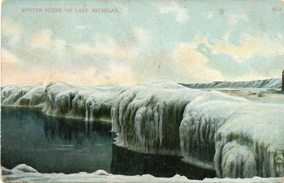 Winter Scene on Lake Michigan, Friendship, WI-Carey's Emporium