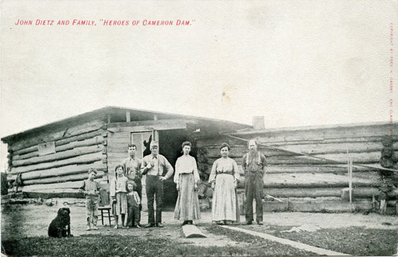 John Dietz and Family, Heroes of Cameron Dam, Cameron, WI-Carey's Emporium