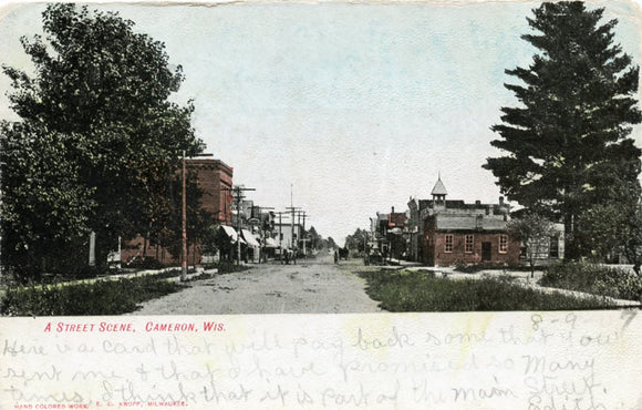 A Street Scene, Cameron, WI-Carey's Emporium