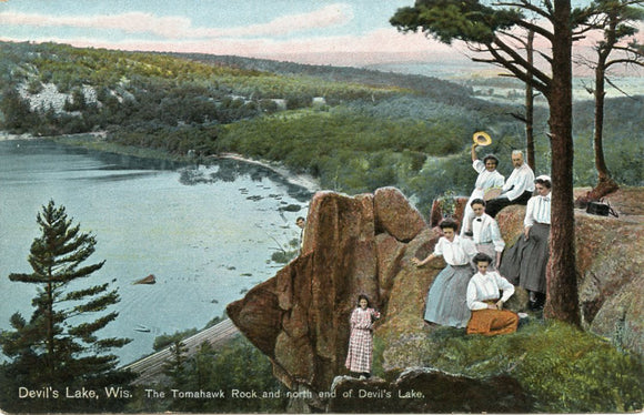 The Tomahawk Rock and North End of Devil's Lake, Devil's Lake, WI-Carey's Emporium