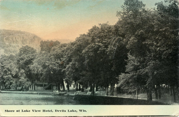 Shore at Lake View Hotel, Devils Lake, WI-Carey's Emporium