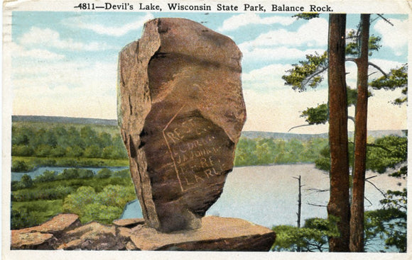Balance Rock, Devil's Lake, Wisconsin State Park-Carey's Emporium