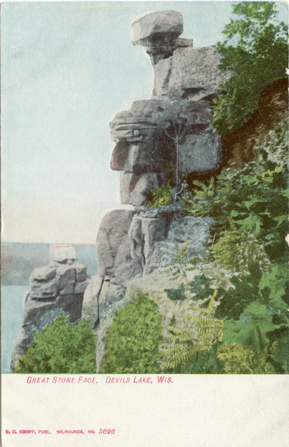 Great Stone Face, Devils Lake, WI-Carey's Emporium
