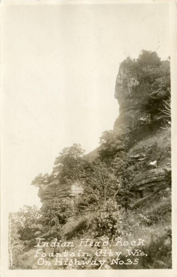 Indian Head Rock, Fountain City, WI-Carey's Emporium