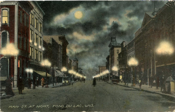 Main St. at Night, Fond du Lac, WI-Carey's Emporium