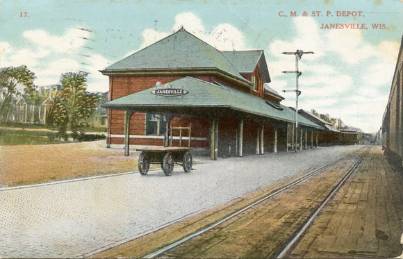 C. M. and St. P. Depot, Janesville, WI-Carey's Emporium