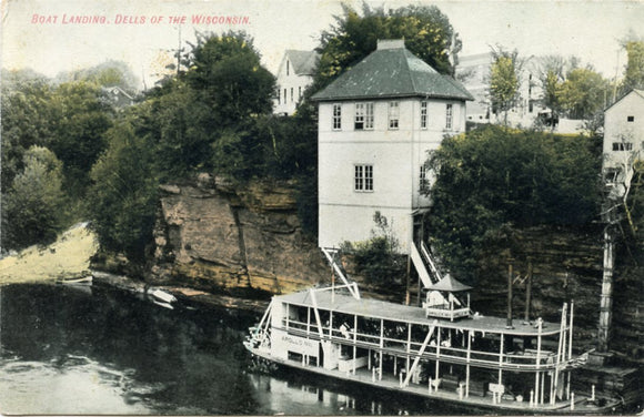 Boat Landing, Dells of the Wisconsin, WI-Carey's Emporium
