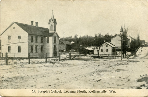 St. Joseph's School, Looking North, Kellnersville, WI-Carey's Emporium