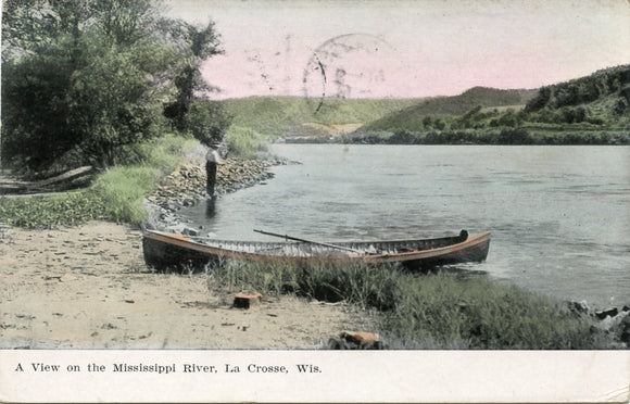 A View on the Mississippi River, La Crosse, WI-Carey's Emporium