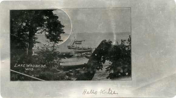 Lake Waubesa, WI Aluminum Postcard-Carey's Emporium