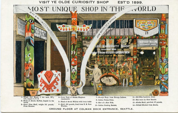 Ye Olde Curiosity Shop, Ground Floor at Colman Dock Entrance, Seattle, WA-Carey's Emporium