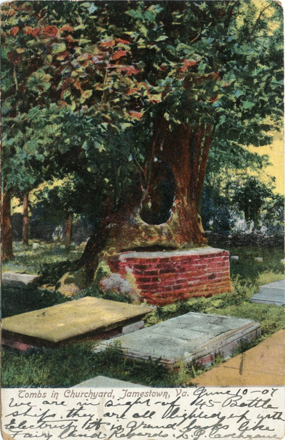 Tombs in Churchyard, Jamestown, VA-Carey's Emporium