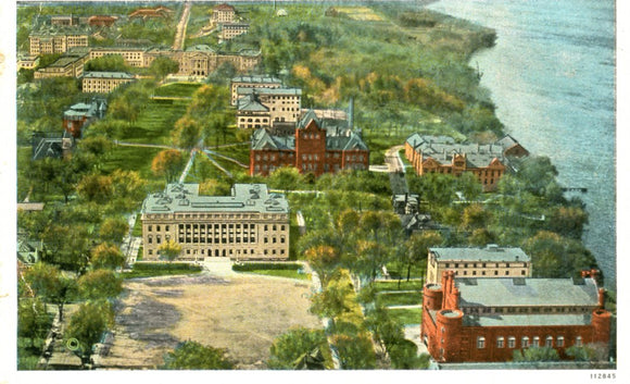 Airplane View, Showing Part of State University Buildings, Madison, WI-Carey's Emporium