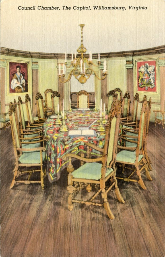 Council Chamber, The Capitol, Williamsburg, VA-Carey's Emporium
