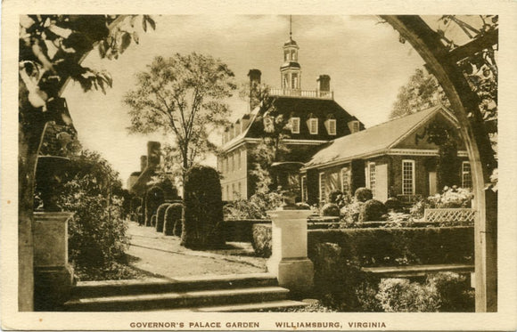 Governor's Palace Garden, Williamsburg, VA-Carey's Emporium