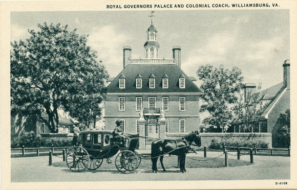 Royal Governors Palace and Colonial Coach, Williamsburg, VA-Carey's Emporium