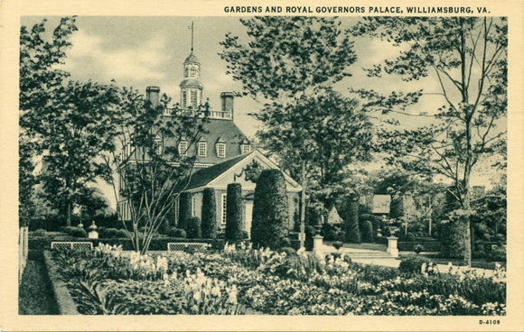 Gardens and Royal Governors Palace, Williamsburg, VA-Carey's Emporium