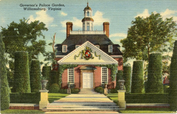 Governor's Palace Garden, Williamsburg, VA-Carey's Emporium