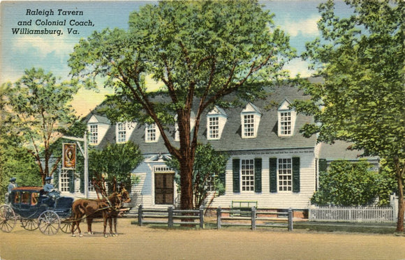 Raleigh Tavern and Colonial Coach, Williamsburg, VA-Carey's Emporium