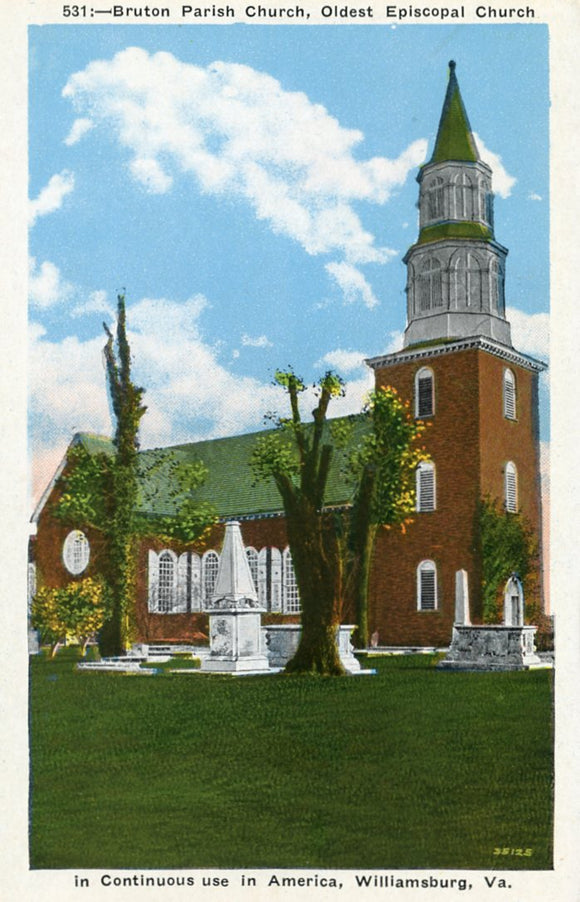 Bruton Parish Church, Oldest Episcopal Church in Continuous Use in America, Williamsburg, VA-Carey's Emporium