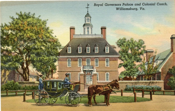 Royal Governors Palace and Colonial Coach, Williamsburg, VA-Carey's Emporium