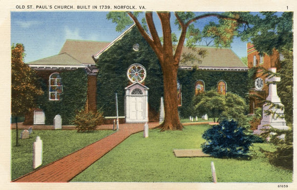 Old St. Paul's Church, Built in 1739, Norfolk, VA-Carey's Emporium