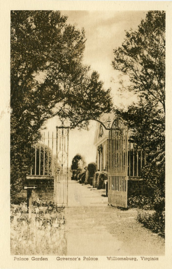 Palace Garden, Governor's Palace, Williamsburg, VA-Carey's Emporium