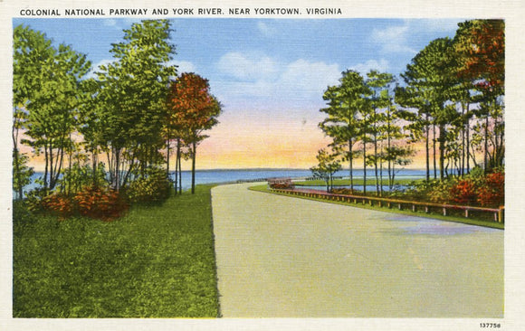Colonial National Parkway and York River, near Yorktown, VA-Carey's Emporium