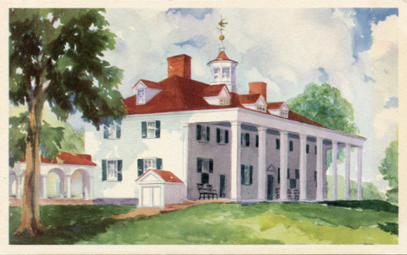 East Front, Mount Vernon, Facing the Potomac, Mount Vernon, VA-Carey's Emporium