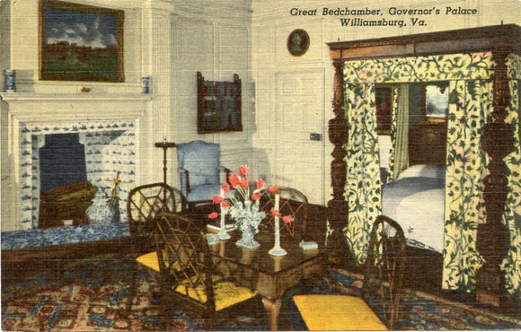 Great Bedchamber, Governor's Palace, Williamsburg, VA-Carey's Emporium