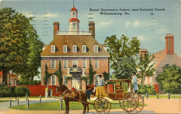 Royal Governor's Palace and Colonial Coach, Williamsburg, VA-Carey's Emporium