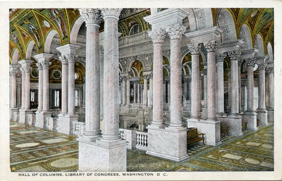 Hall of Columns, Library of Congress, Washington, DC-Carey's Emporium