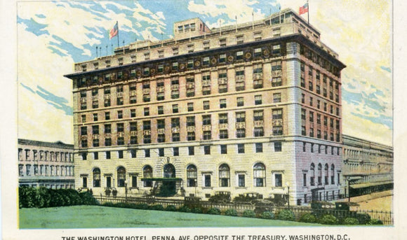 Washington Hotel, Penna. Ave. Opposite the Treasury, Washington, DC-Carey's Emporium
