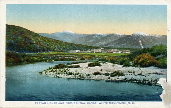Fabyan House and Presidential Range, White Mountains, NH-Carey's Emporium