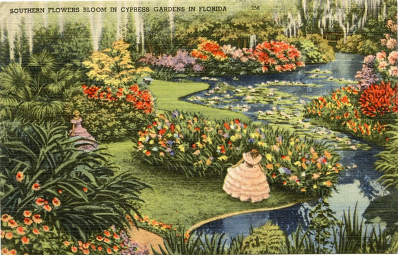 Southern Flowers Bloom in Cypress Gardens in FL-Carey's Emporium