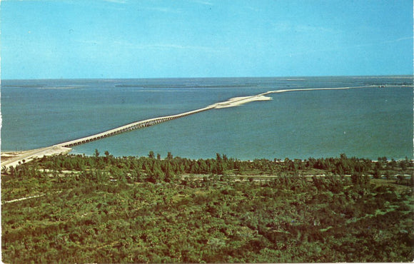 Aerial View of The New Bridge and Causeway to Tropical Sanibel and Captiva Islands, FL-Carey's Emporium
