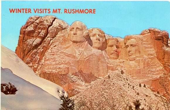 Winter Visits Mt. Rushmore-Carey's Emporium