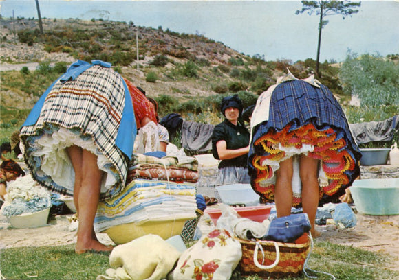 Washers Looking After Linen, Nazare, Portugal-Carey's Emporium