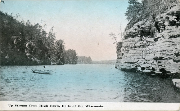 Up Stream from High Rock, Dells of the Wisconsin, WI-Carey's Emporium