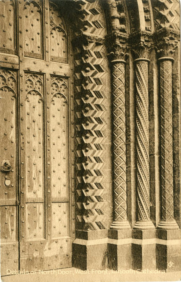 Details of North Door, West Front, Lincoln Cathedral-Carey's Emporium