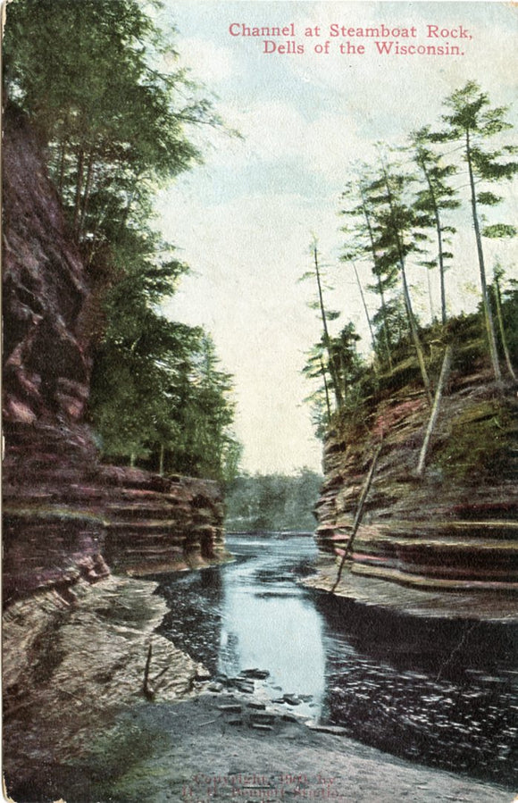 Channel at Steamboat Rock, Dells of the Wisconsin, WI-Carey's Emporium