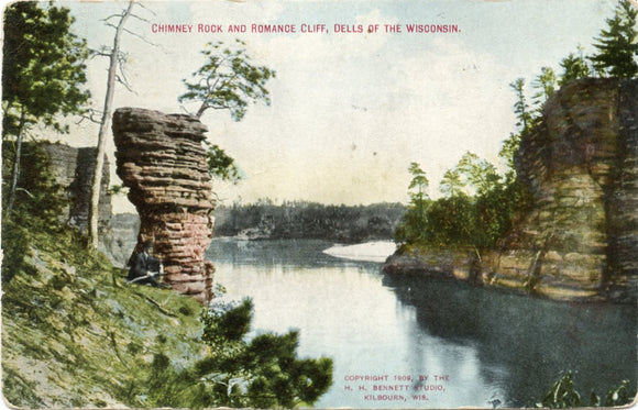 Chimney Rock and Romance Cliff, Dells of the Wisconsin, WI-Carey's Emporium
