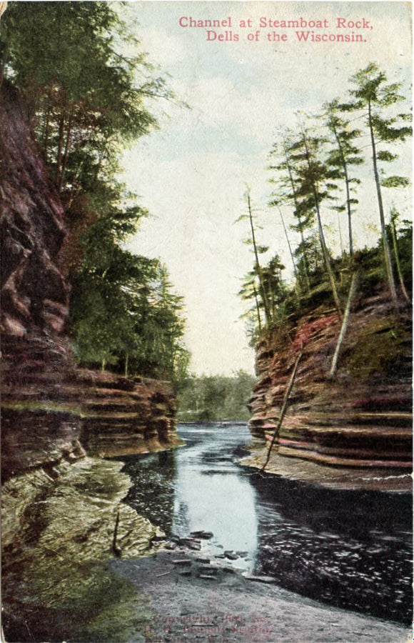 Channel at Steamboat Rock, Dells of the Wisconsin, WI-Carey's Emporium
