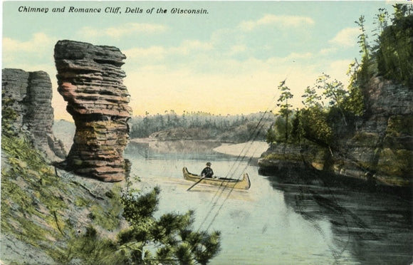 Chimney and Romance Cliff, Dells of the Wisconsin, WI-Carey's Emporium