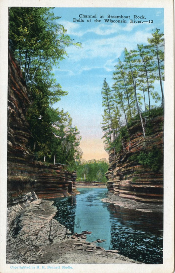 Channel at Steamboat Rock, Dells of the Wisconsin River, WI-Carey's Emporium