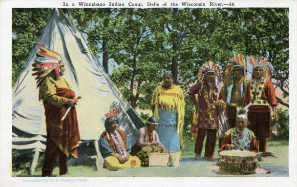 In a Winnebago Indian Camp, Dells of the Wisconsin River, WI-Carey's Emporium